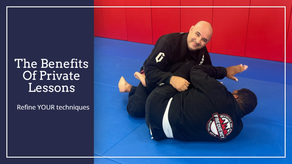 Book private Jiu Jitsu lessons at Frequency Martial Arts for personalized training and faster progress.